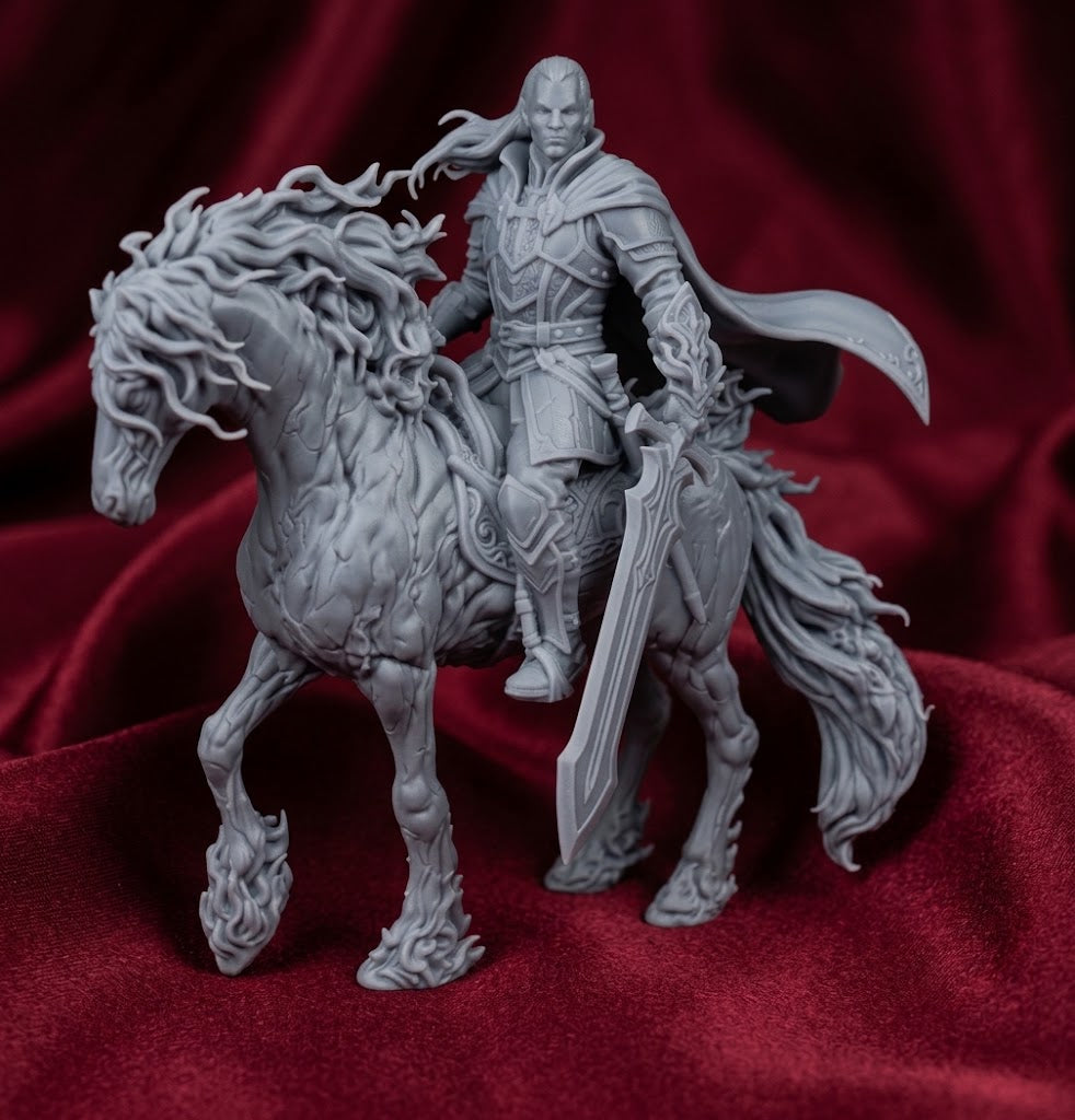 Strahd montado en Pesadilla