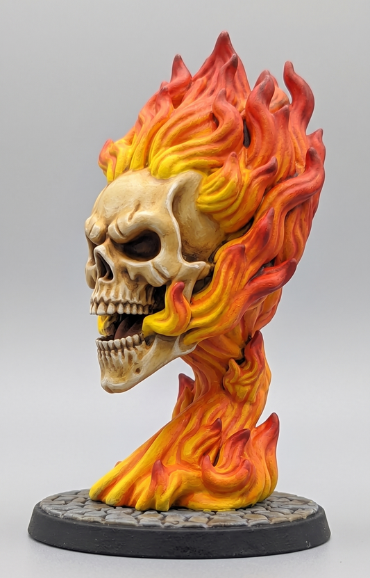 Calavera llameante