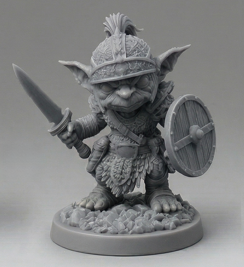 Goblin espada corta y escudo