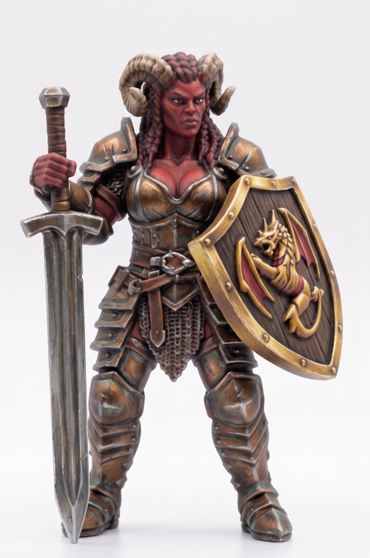Tiefling guerrera