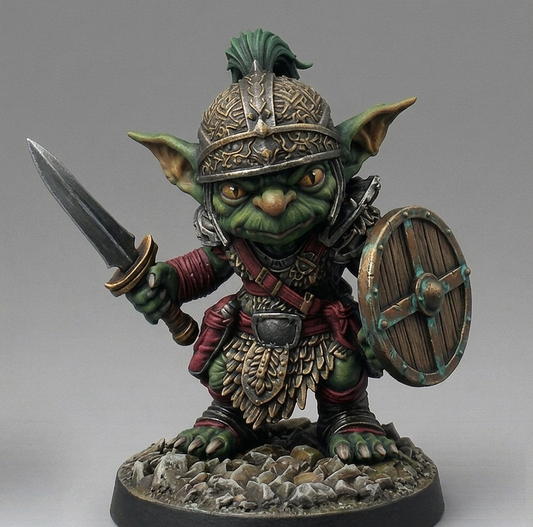 Goblin espada corta y escudo